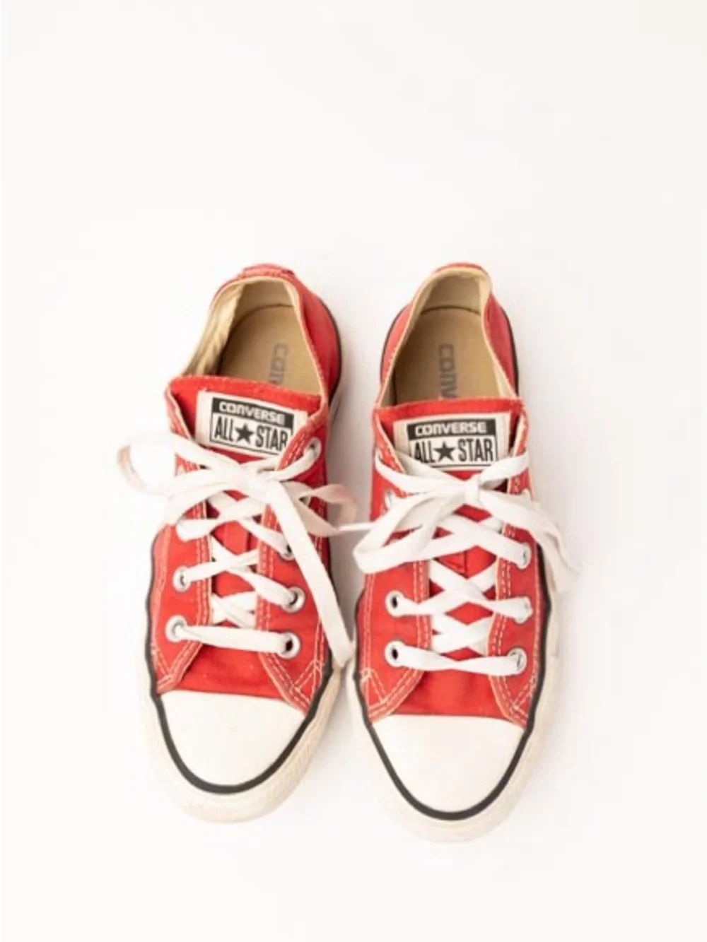 Converse Red Canvas Low-Top Sneakers - All Star
